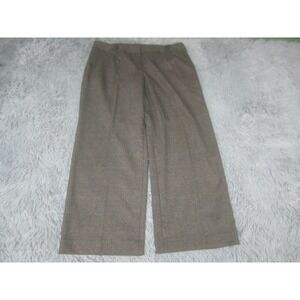 Cato Pants Womens 16WP Brown Plaid Wide Leg Stretch Dress Work Trousers